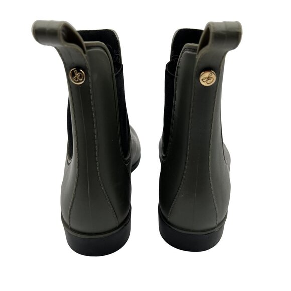 Sam Edelman Womens 8 Tinsley Moss Green Chelsea Ankle Rain Bootie - Picture 7 of 16